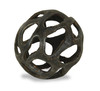 4" Natural Black Cast Iron Abstract Decorative Orb