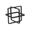 6" Black Metal Abstract Cube Sculpture