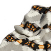 Aztec Grey Faux Sherpa Polyester Reversible Throw