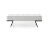 57" White And Black Upholstered Upholstered Bedroom Bench