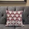 28x28 Red White Blown Seam Broadcloth Floral Throw Pillow