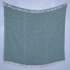 Green Woven Cotton Chevron Herringbone Throw