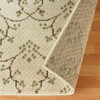 5' X 8' Beige Green and Brown Floral Vines Stain Resistant Area Rug