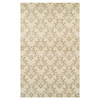 8' X 10' Beige Green And Brown Floral Vines Stain Resistant Area Rug