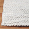 10' Light Grey Wool Handmade Stain Resistant Runner Rug