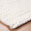 10' Off White Wool Handmade Stain Resistant Runner Rug