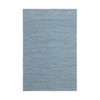 4' X 6' Light Blue Wool Handmade Stain Resistant Area Rug