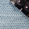 5' X 8' Light Blue Wool Handmade Stain Resistant Area Rug