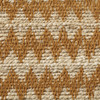 8' X 10' Gold Chevron Hand Woven Stain Resistant Area Rug With Fringe