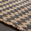 8' X 10' Grey Chevron Hand Woven Stain Resistant Area Rug With Fringe