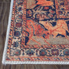 7' Brown Medallion Stain Resistant Runner Rug