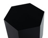 13" Black High Gloss Manufactured Wood Hexagon End Table