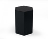 17" Black High Gloss Manufactured Wood Hexagon End Table