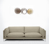 96" Taupe Top Grain Leather Standard Sofa