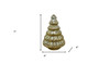 7" Embossed Gold Glass Christmas Tree Sculpture