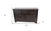 60" Brown Solid Wood Seven Drawer Triple Dresser