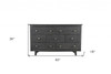 60" Gray Wash Solid Wood Seven Drawer Triple Dresser