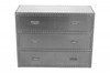 42" Silver Aluminum Three Drawer Standard Dresser