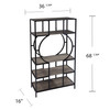 68" Black Open Back Four Tier Bookcase With Manufactured Wood Frame