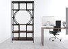 68" Black Open Back Four Tier Bookcase With Manufactured Wood Frame