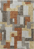 8' X 11' Grey And Brown Geometric Area Rug