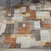 8' X 11' Grey And Brown Geometric Area Rug