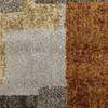 8' X 11' Grey And Brown Geometric Area Rug