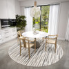 4' Ivory Round Ombre Tufted Handmade Area Rug