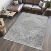 5' X 8' Brown Oriental Area Rug