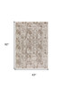 5' X 8' Brown Oriental Area Rug With Fringe