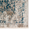 3' X 5' Blue Oriental Area Rug With Fringe