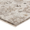 3' X 5' Gray Oriental Area Rug With Fringe