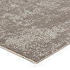 5' X 8' Gray Oriental Area Rug With Fringe