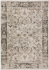 5' X 8' Gray Oriental Area Rug With Fringe