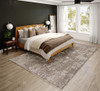 9' X 13' Gray Oriental Area Rug With Fringe