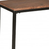 25" Black And Chestnut Solid Wood Rectangular End Table