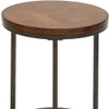 24" Black And Brown Manufactured Wood Rectangular End Table