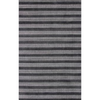 5' x 8' Black And White Striped Hand Loomed Area Rug