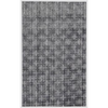 5' X 8' Dark Grey And Silver Plaid Cross Hand Loomed Area Rug