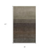 8' X 10' Expresso And Brown Hand Loomed Area Rug