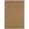 5' X 8' Tan Stain Resistant Indoor Outdoor Area Rug