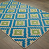 2' X 4' Sand Geometric Stain Resistant Indoor Outdoor Area Rug