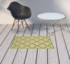 2' X 4' Sand Geometric Stain Resistant Indoor Outdoor Area Rug