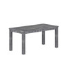 35" Gray Rustic and Distressed Rectangular Solid Wood Dining Table