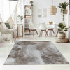 5' X 8' Brown Abstract Area Rug