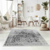 8' X 11' Black Oriental Area Rug