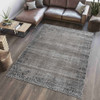 5' X 8' Brown Geometric Area Rug