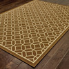 4' X 6' Brown Geometric Stain Resistant Indoor Outdoor Area Rug