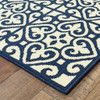 2' X 8' Ivory Geometric Stain Resistant Indoor Outdoor Area Rug