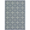 3' X 5' Ivory Geometric Stain Resistant Indoor Outdoor Area Rug